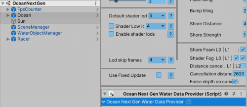 Ocean Next Gen example setup. 