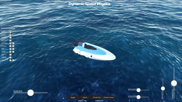 Screenshot of demo scene for DWP2 with Crest. 